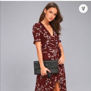 Floral Burgundy Dress